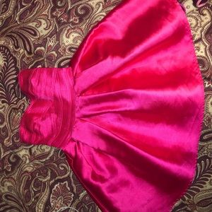 strapless hot pink dress